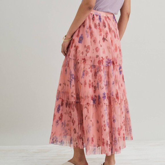 HTF Anthropologie Tomasa Pleated Tulle Midi Skirt - Picture 7 of 8